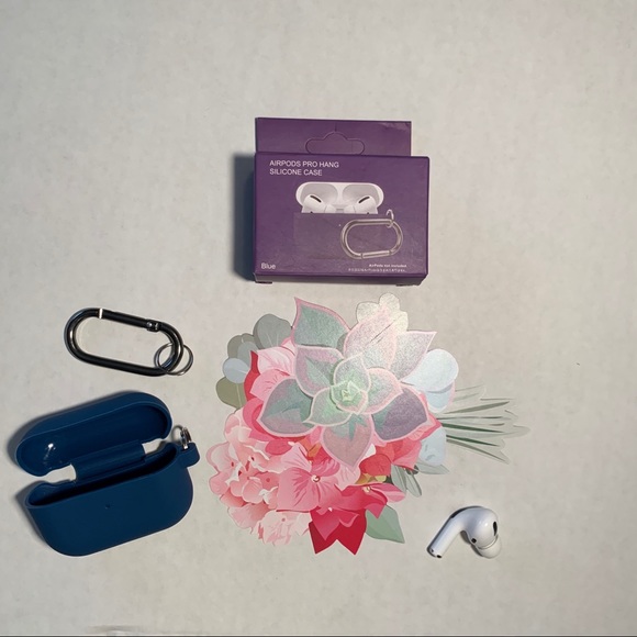 Accessories - New Navy Blue AirPods Pro Hang Silicon Case